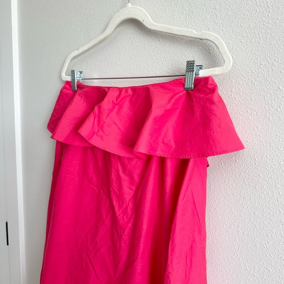 NWT By Anthropologie Strapless Flounce A-Line Midi Dress Size Small - Picture 6 of 11